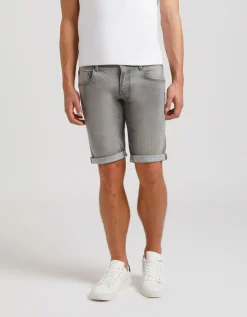 Bermuda di jeans slim fit grigio