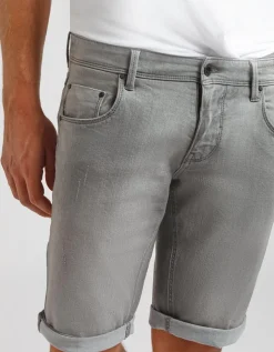 Bermuda di jeans slim fit grigio