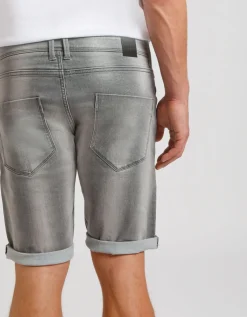 Bermuda di jeans slim fit grigio