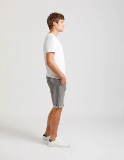 Bermuda di jeans slim fit grigio