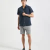 Bermuda misto lino a righe