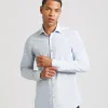 Camicia in cotone con microfantasia