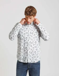 Camicia manica lunga con fantasia