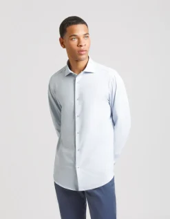 Camicia manica lunga con microfantasia