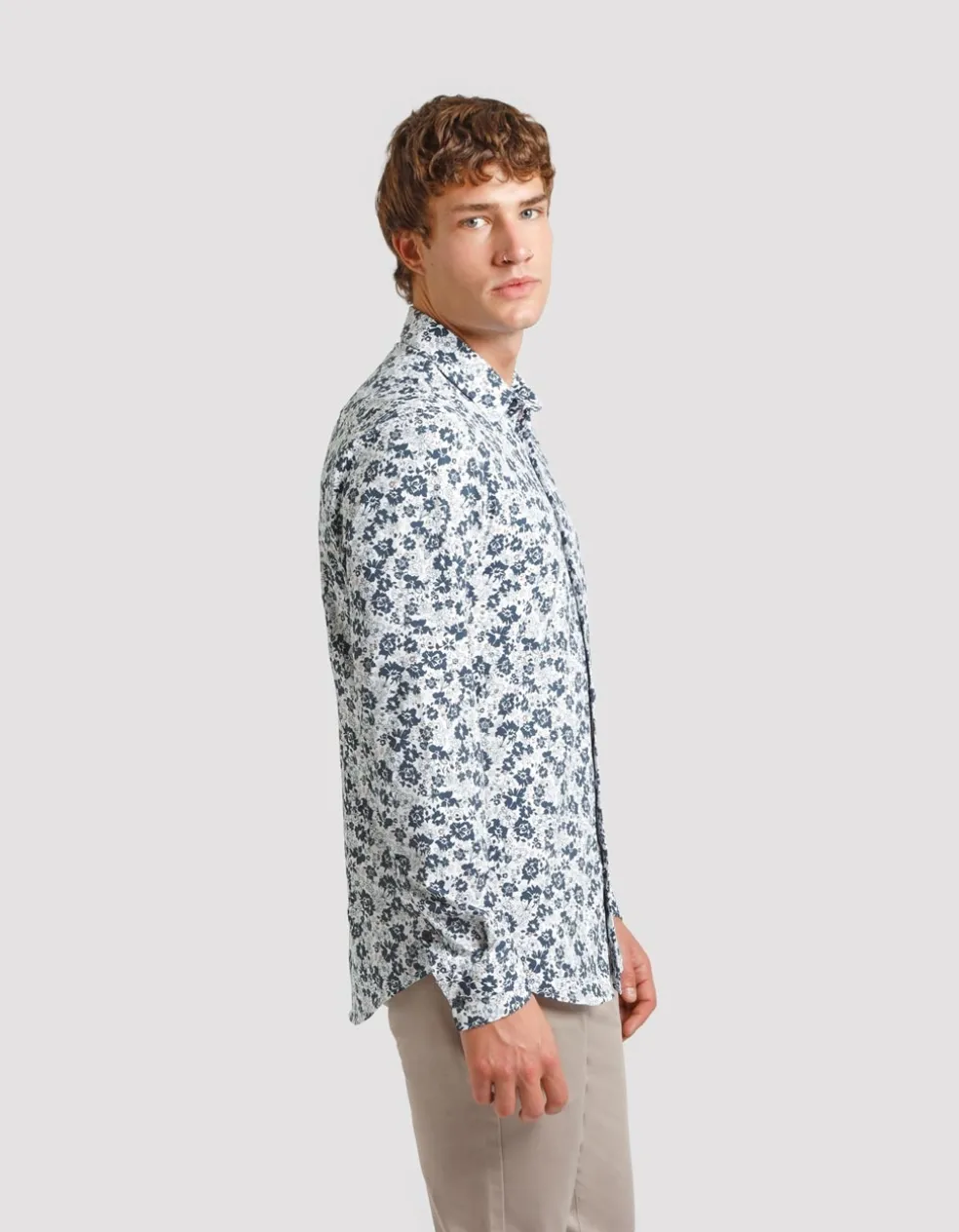 Camicia manica lunga con fantasia