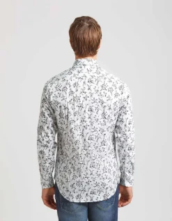 Camicia manica lunga con fantasia