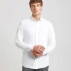 Camicia manica lunga tinta unita