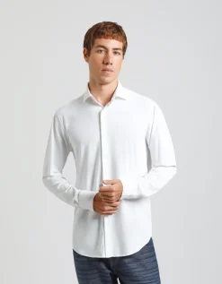 Camicia manica lunga tinta unita