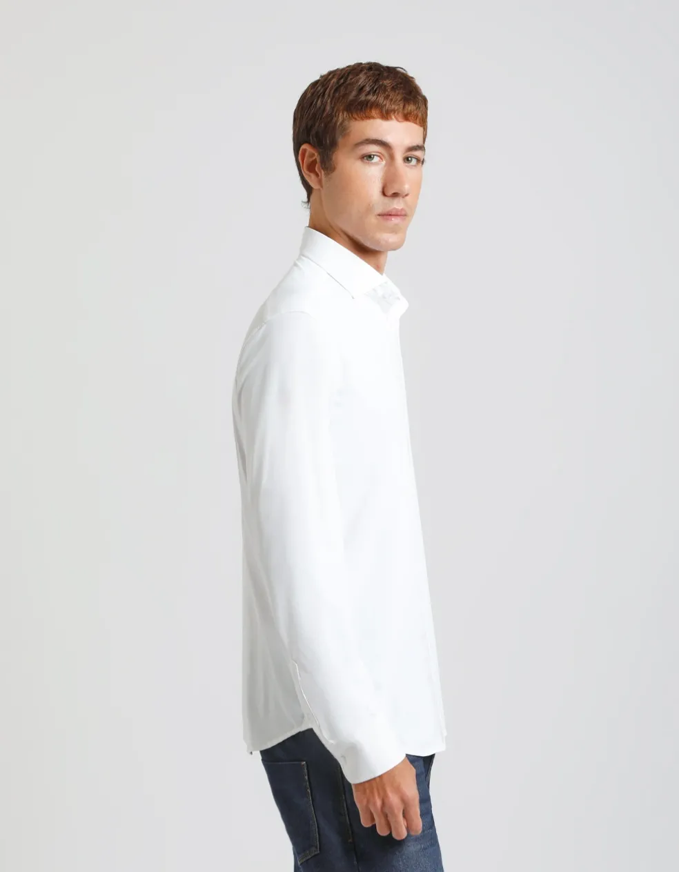 Camicia manica lunga tinta unita