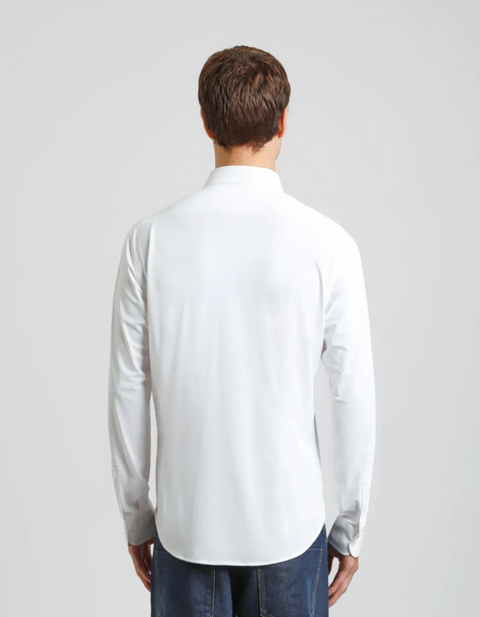 Camicia manica lunga tinta unita