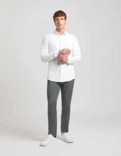 Camicia manica lunga tinta unita