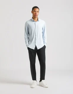 Camicia manica lunga tinta unita