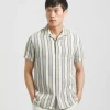 Camicia mezza manica a righe