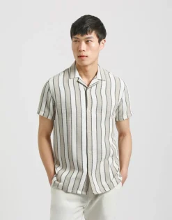 Camicia mezza manica a righe