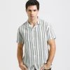 Camicia mezza manica a righe