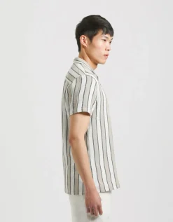 Camicia mezza manica a righe