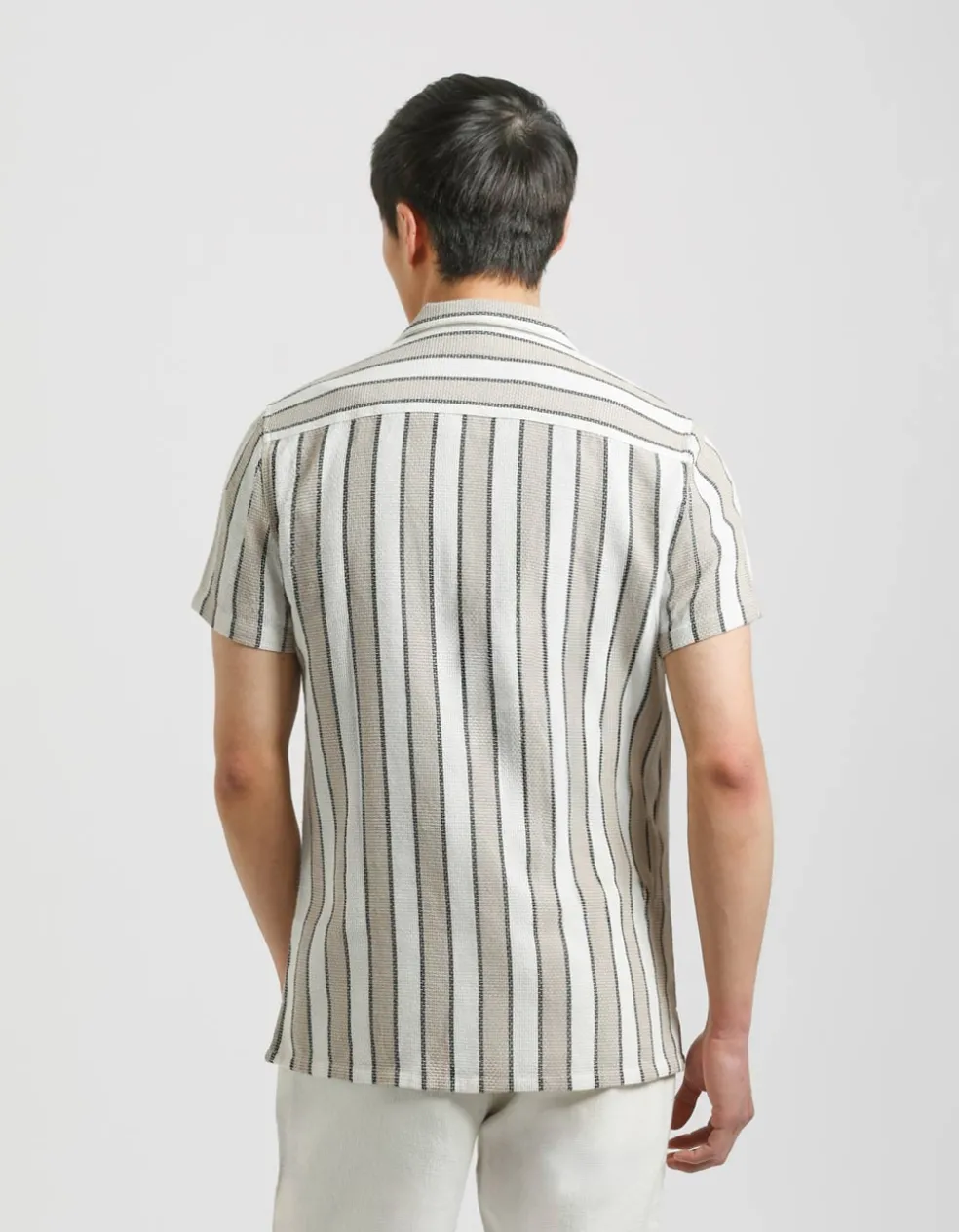 Camicia mezza manica a righe