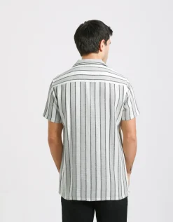 Camicia mezza manica a righe