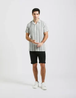 Camicia mezza manica a righe
