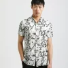 Camicia mezza manica fantasia 100% viscosa