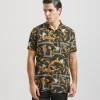Camicia mezza manica fantasia 100% viscosa