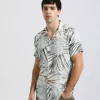 Camicia mezza manica fantasia 100% viscosa