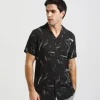 Camicia mezza manica fantasia 100% viscosa
