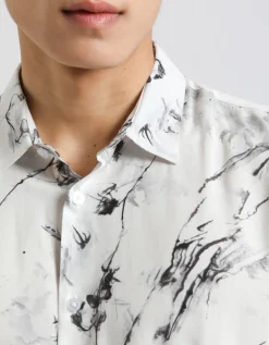 Camicia mezza manica fantasia 100% viscosa