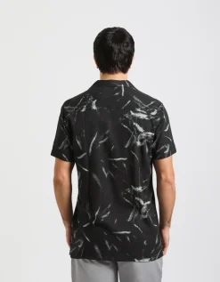Camicia mezza manica fantasia 100% viscosa