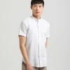Camicia mezza manica misto lino