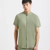 Camicia mezza manica misto lino