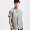 Camicia mezza manica misto lino