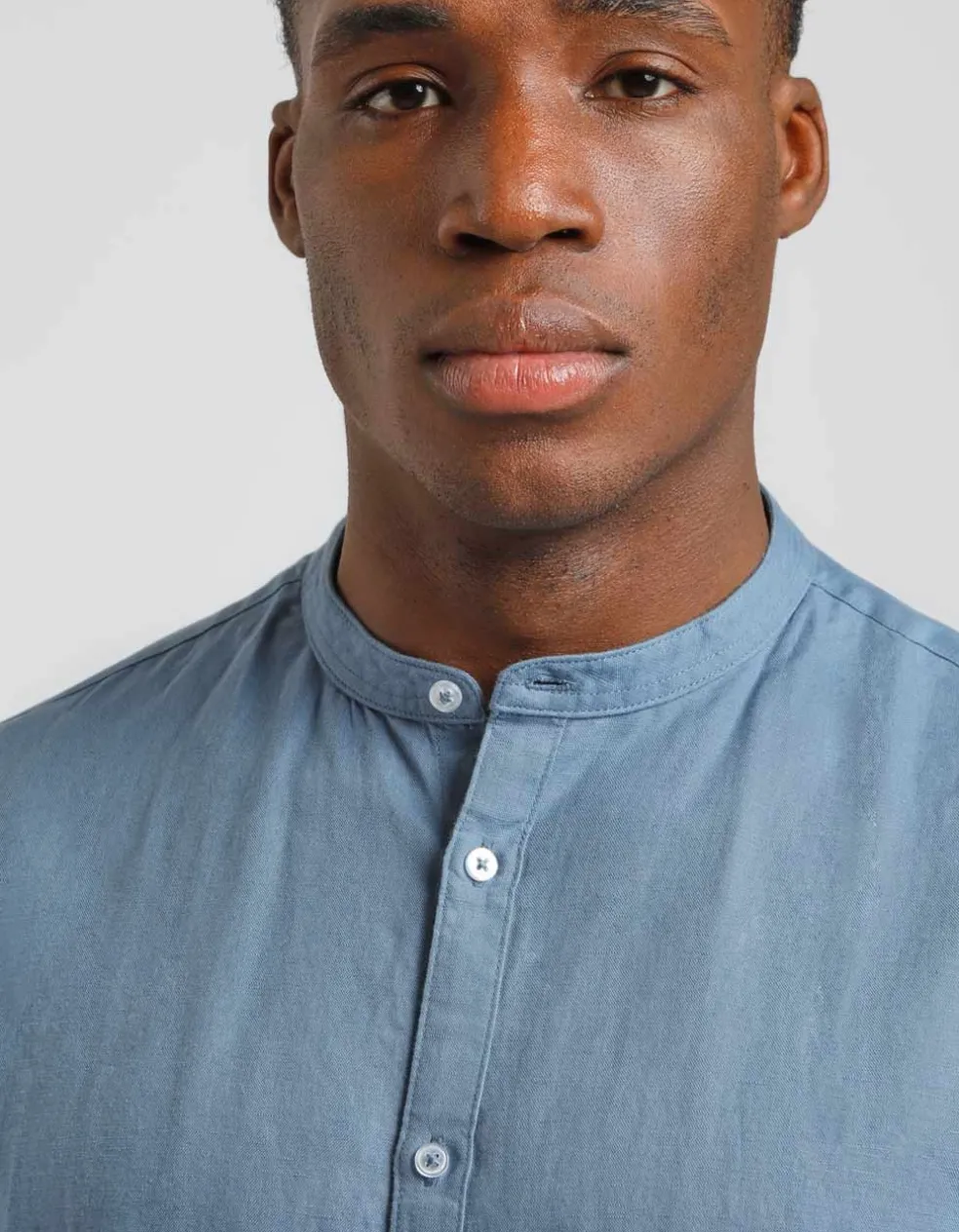 Camicia mezza manica misto lino