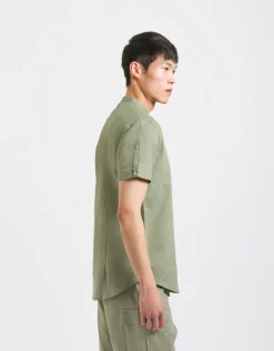 Camicia mezza manica misto lino