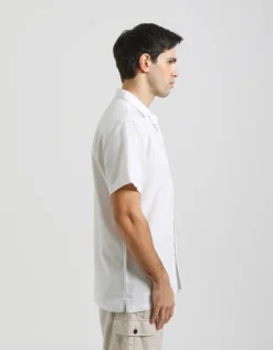 Camicia mezza manica misto lino