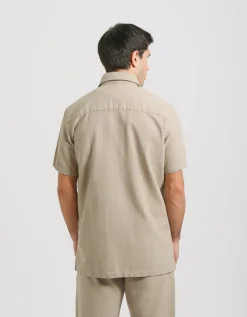 Camicia mezza manica misto cotone