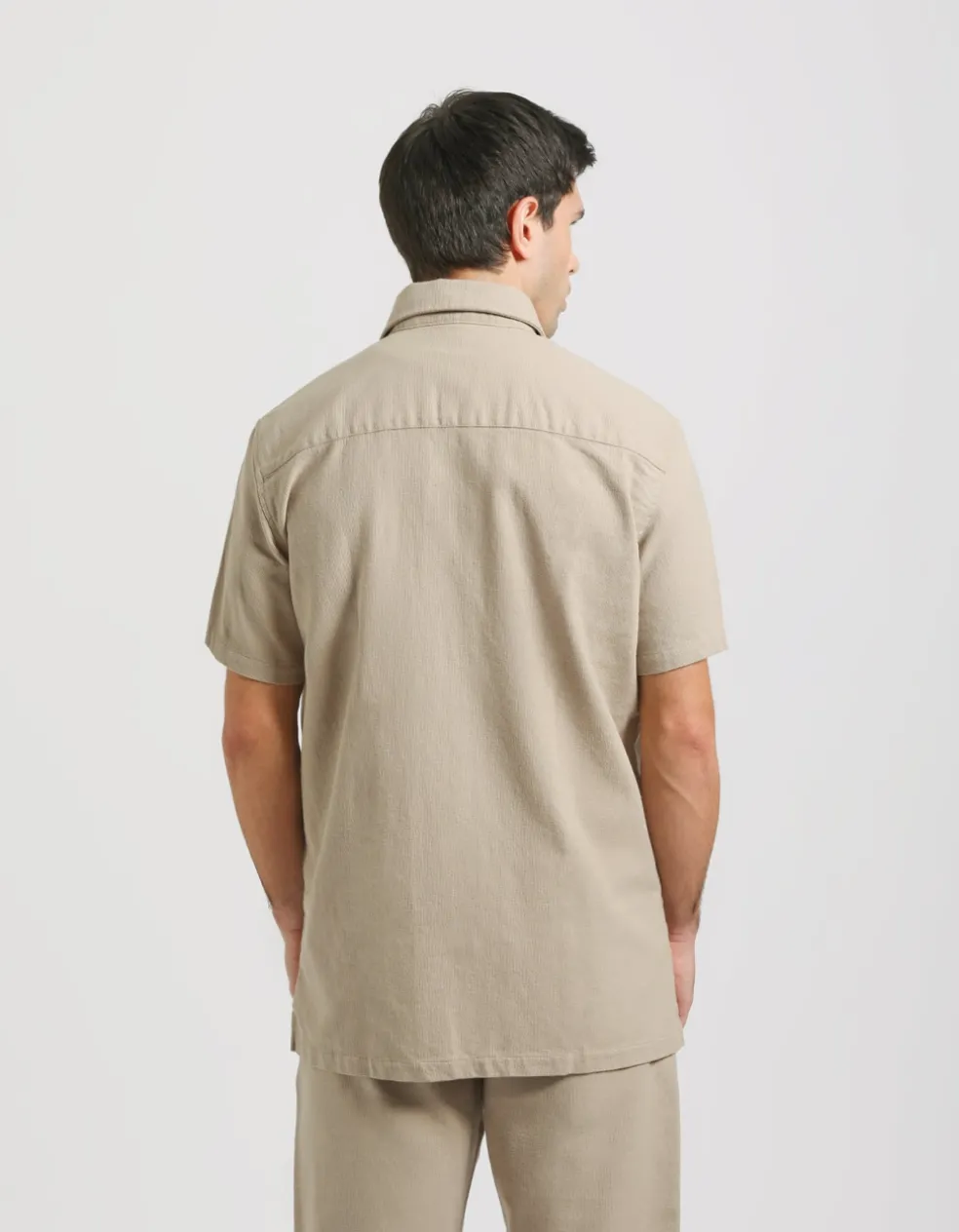 Camicia mezza manica misto cotone