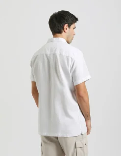 Camicia mezza manica misto lino