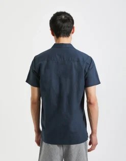Camicia mezza manica misto lino