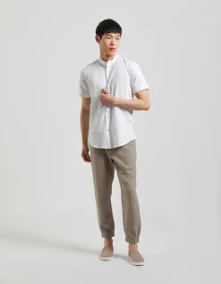 Camicia mezza manica misto lino