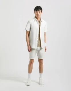 Camicia mezza manica misto cotone
