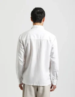 Camicia misto lino con tasconi