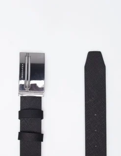 Cintura effetto saffiano