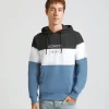 Felpa con cappuccio colorblock
