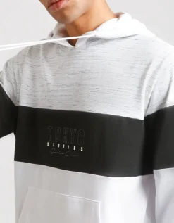 Felpa con cappuccio colorblock