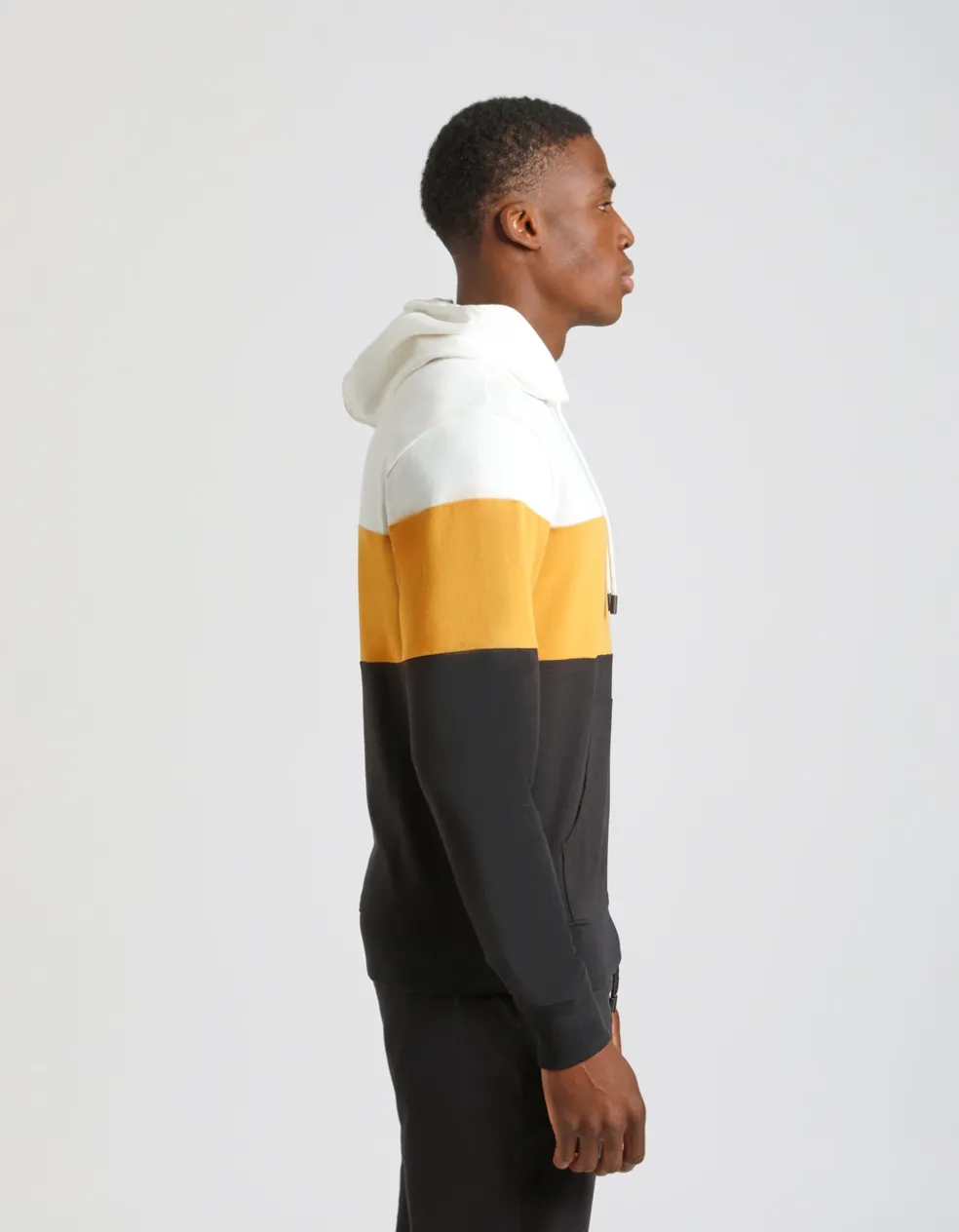 Felpa con cappuccio colorblock