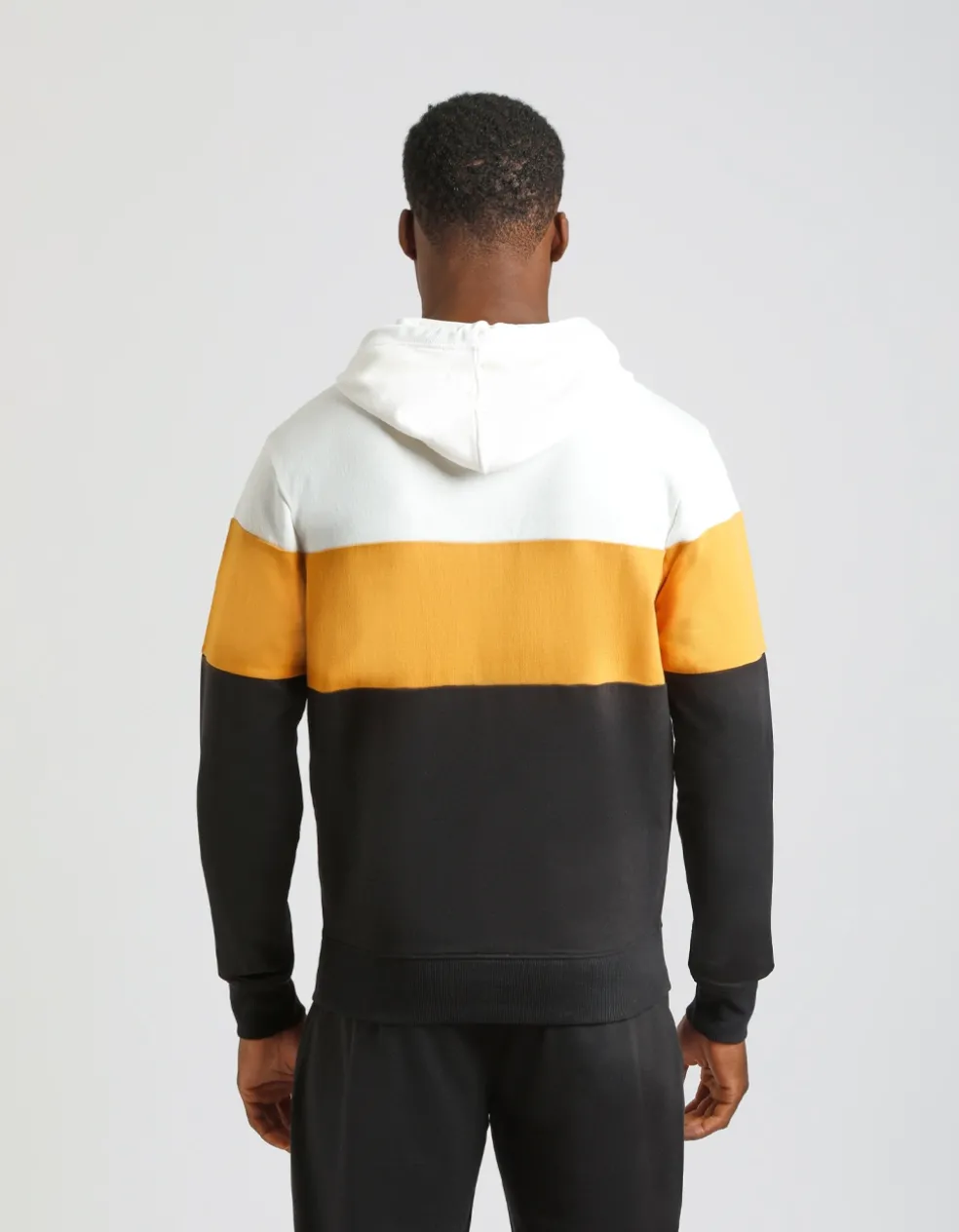 Felpa con cappuccio colorblock
