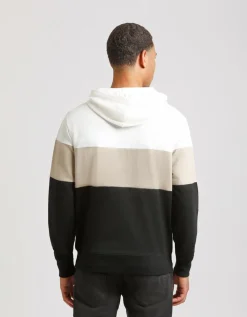 Felpa con cappuccio colorblock