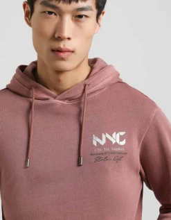 Felpa con cappuccio con stampa