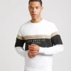 Felpa girocollo colorblock